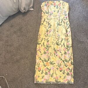Kameli deliliah floral maxi dress-lemon